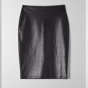 Ten by Babaton Vegan Leather Glow Skirt